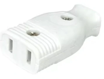 Zásuvka 110V 2 kolíky 15A biela