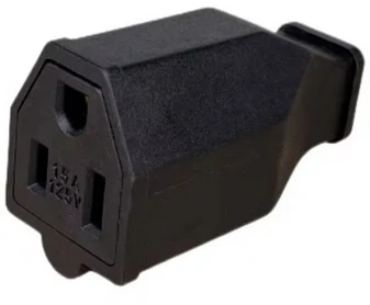 Zásuvka 110V 3 kolíky 15A čierná