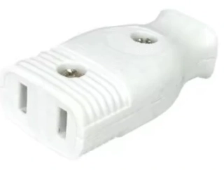 Zásuvka 110V 2 kolíky 15A biela